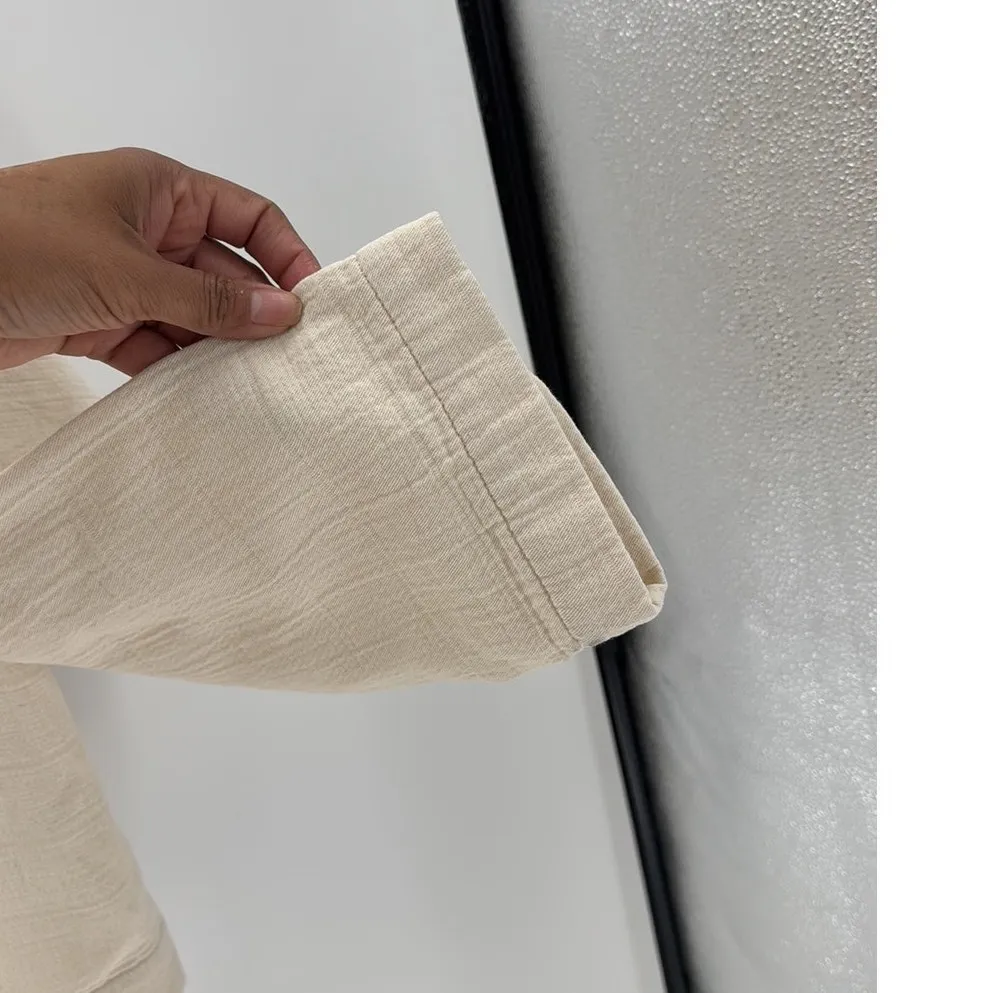 Eileen Fisher Ivory Organic Cotton mandarin collar oversized Jacket size  S/M - Image 6