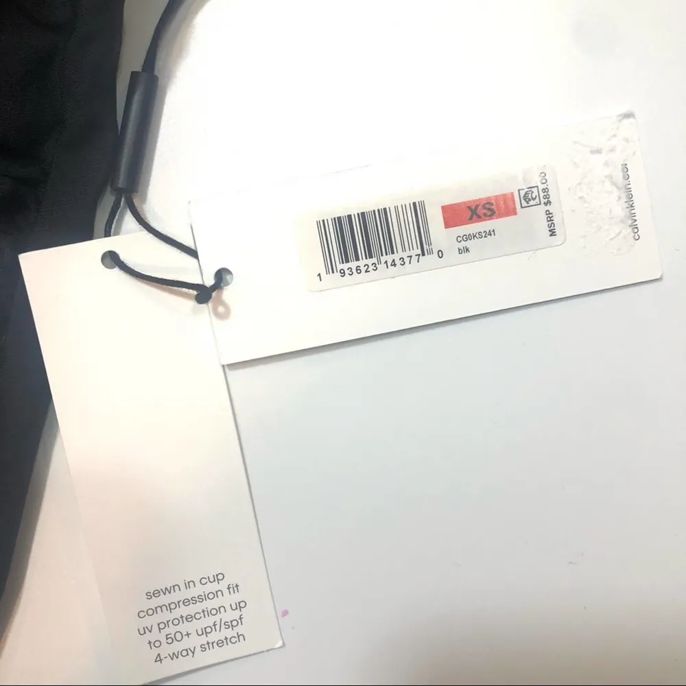 Calvin Klein BLACK Ruched Twist Tankini Swim Top - Image 3