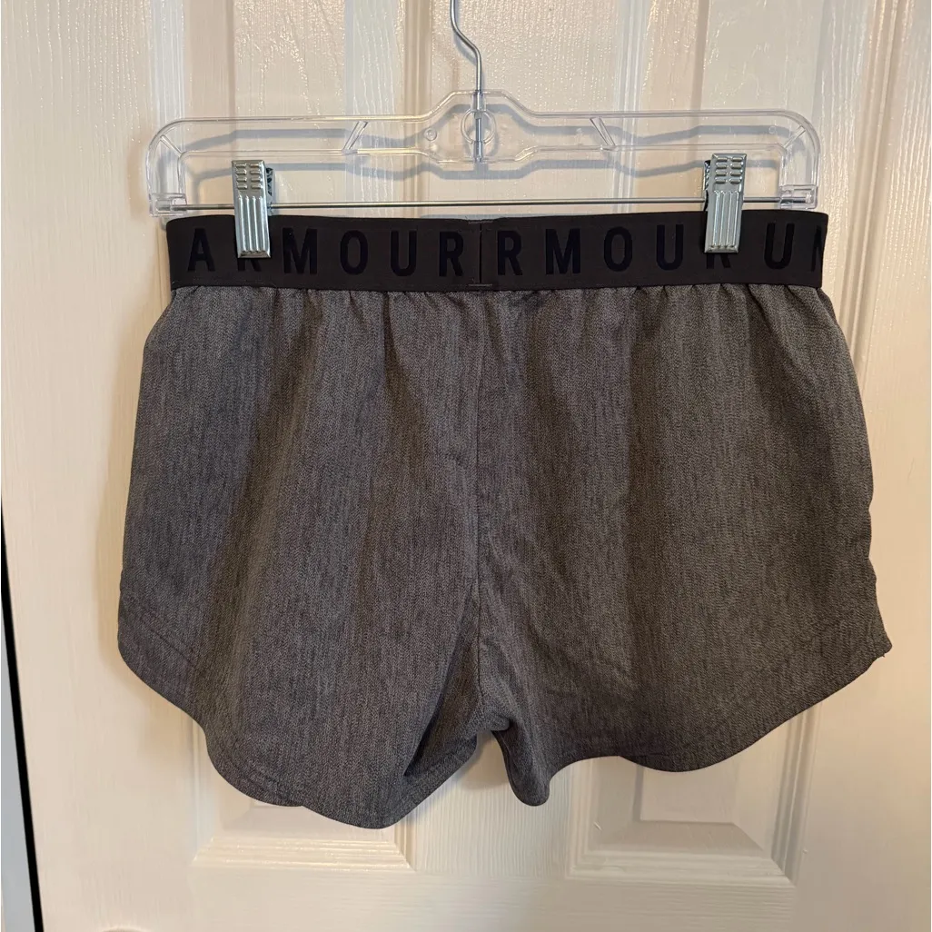 Under Armour Women's Medium Loose Polyester Grey Shorts - Image 2