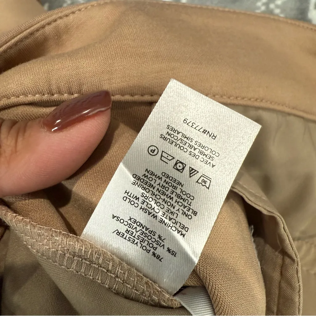 NWOT Ann Taylor The Straight Pant in Double Knit Natural‎ Caramel Size 18 - Image 7