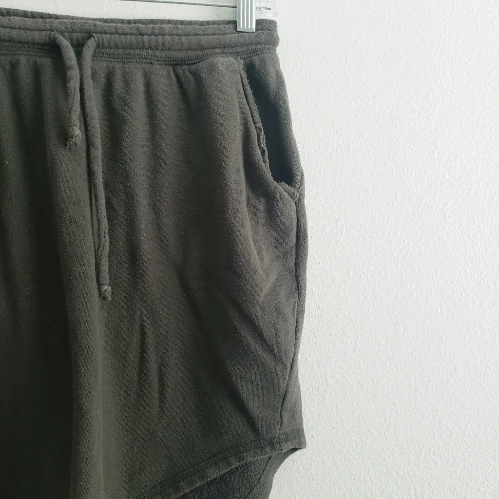 Chaser Elastic Fleece Olive Green Skirt - Image 3