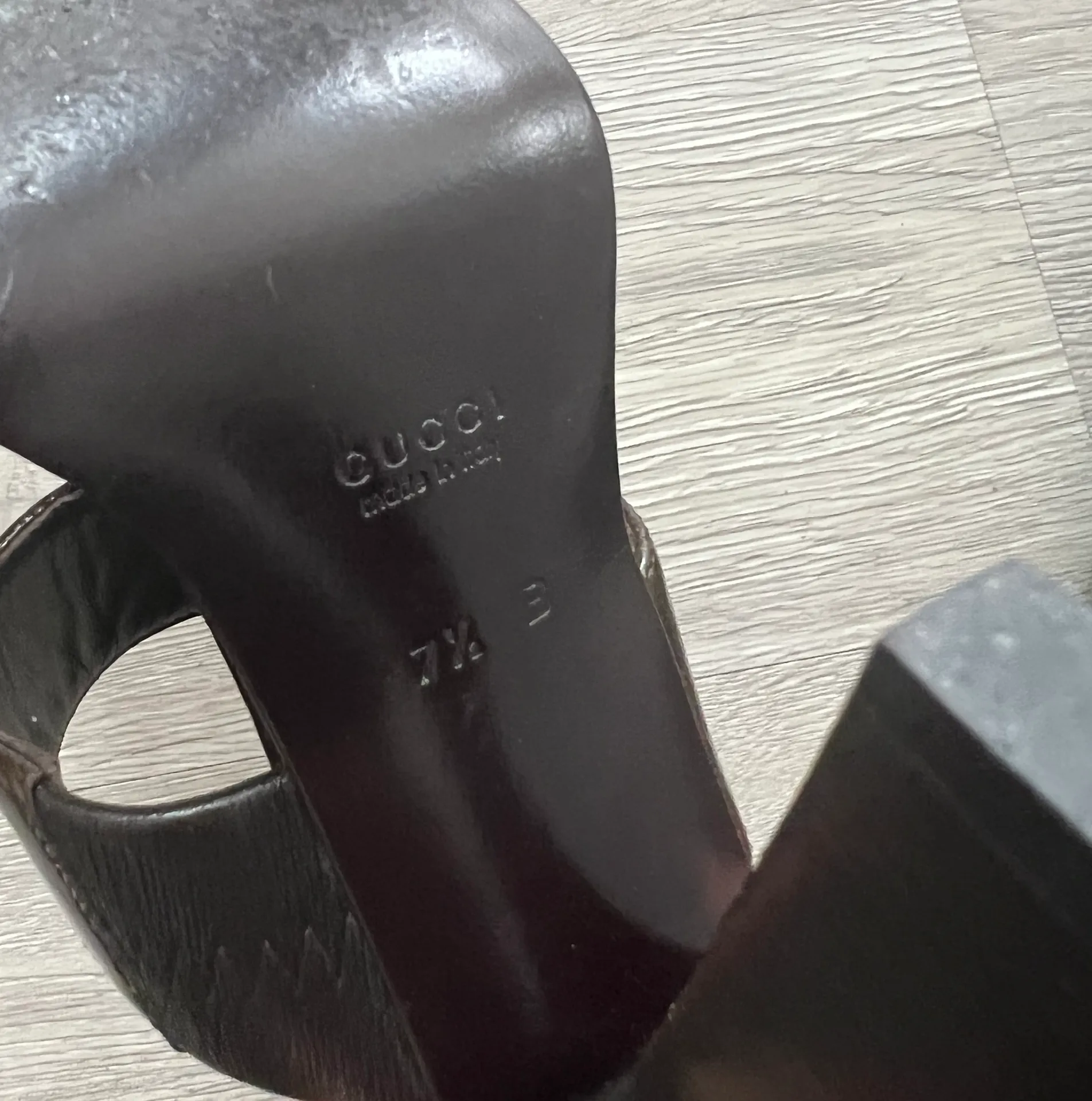 Vintage 90s Double Strap Brown Leather Block Heel Mule Sandals - Image 10