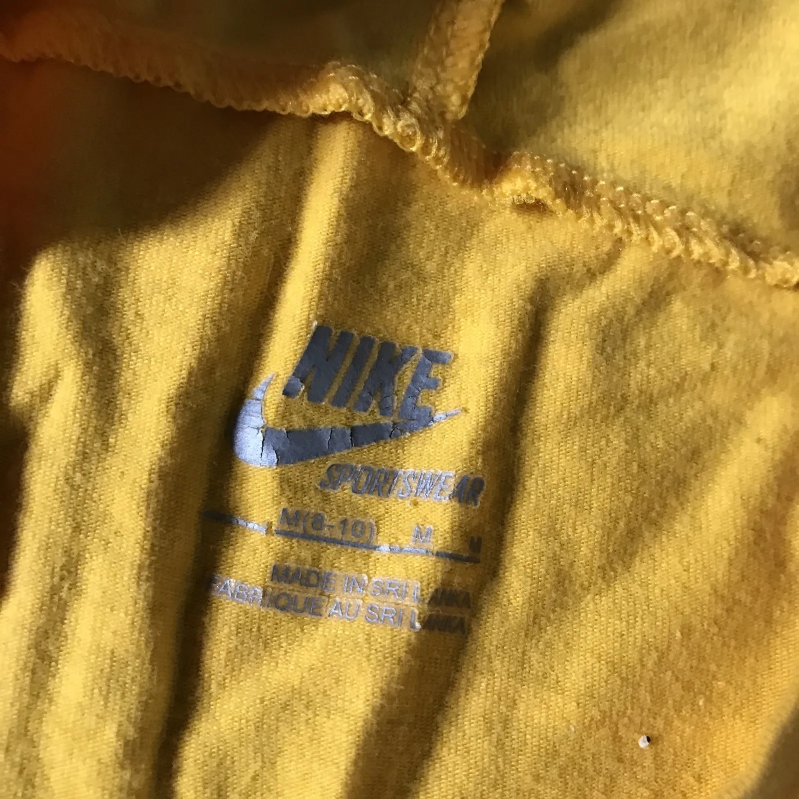 Nike Sportswear 2009 Yellow Striped Tank Top V-Neck - Image 4