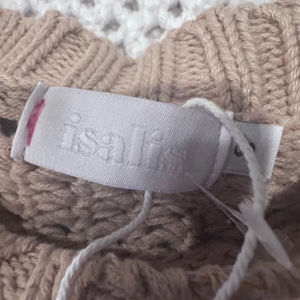 NEW ISALIS ELVIA CROCHET/SWEATER IN SAND TAN SMALL Women's - Image 4