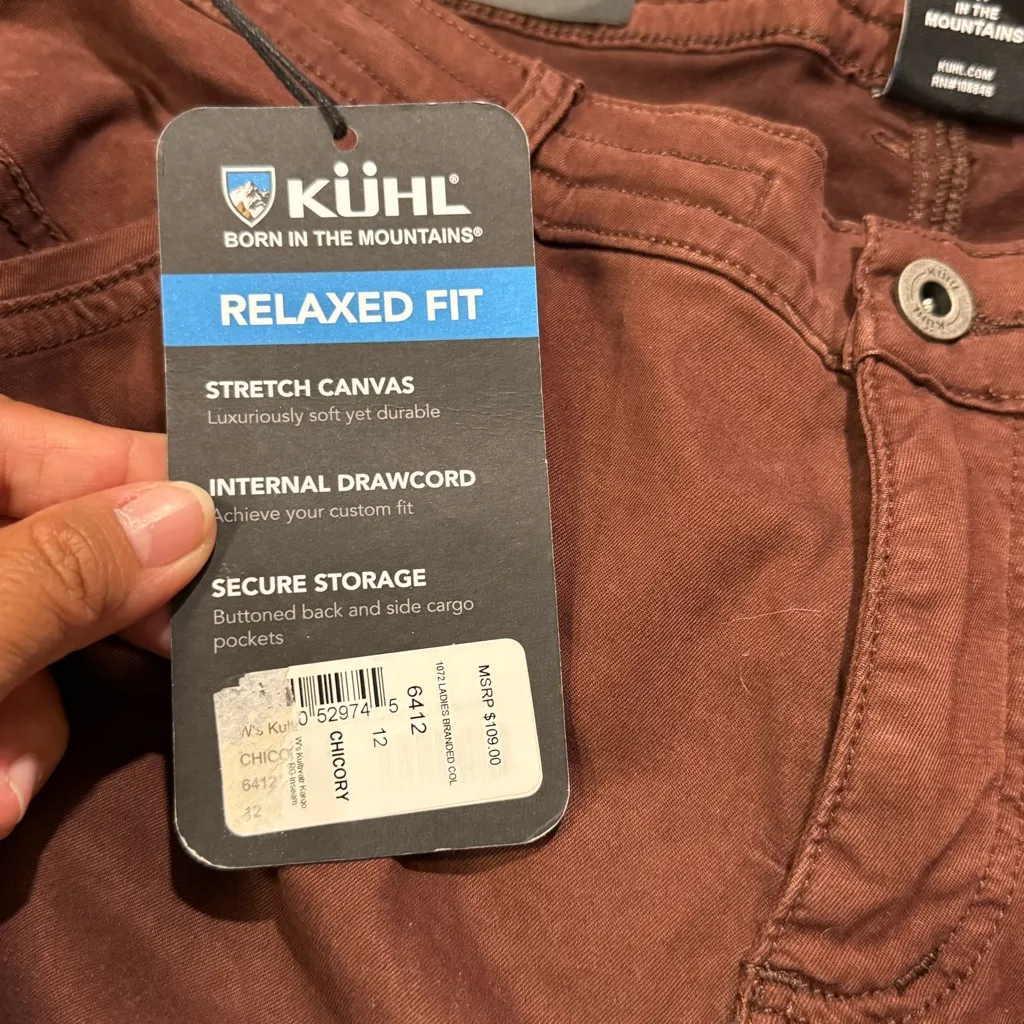 Kuhl NWT Women 12 Chicory Kultivatr Kargo Cargo Crop 6412 Pants Outdoor Comfort - Image 5