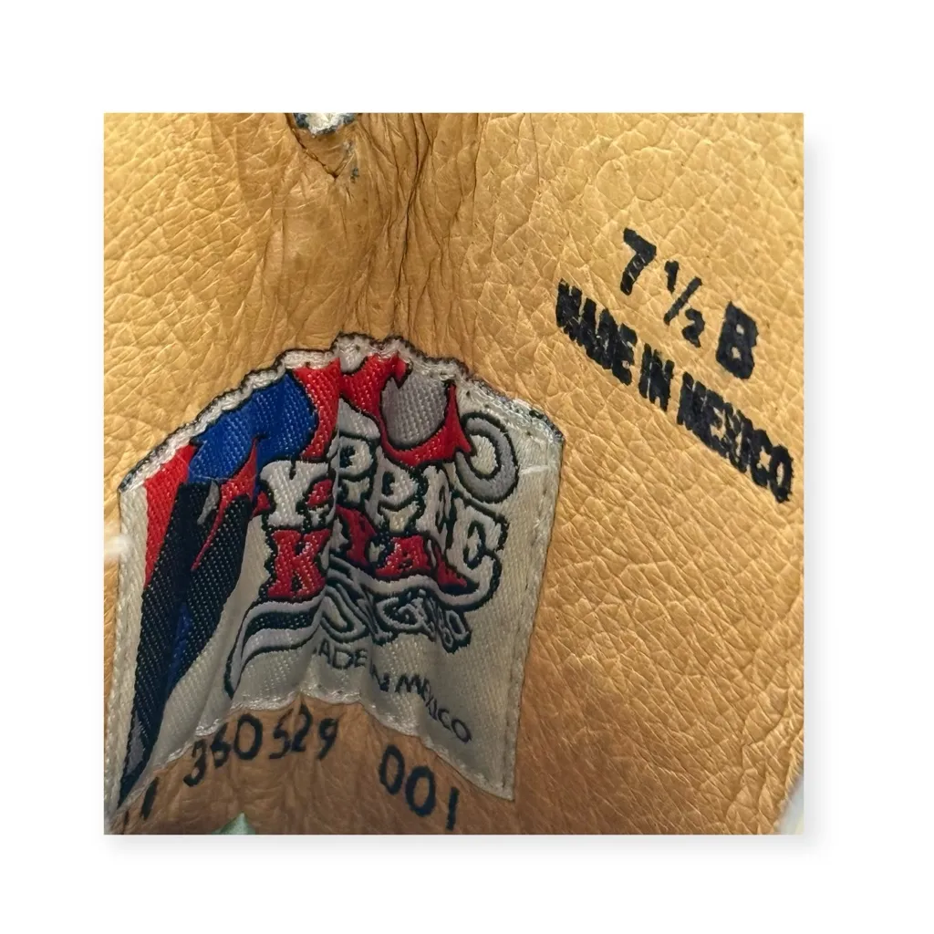 Old Gringo π€ Yippee Ki Distressed Leather Tall Snip Toe Cowboy Boots π€ Tan π€ 7.5 - Image 11