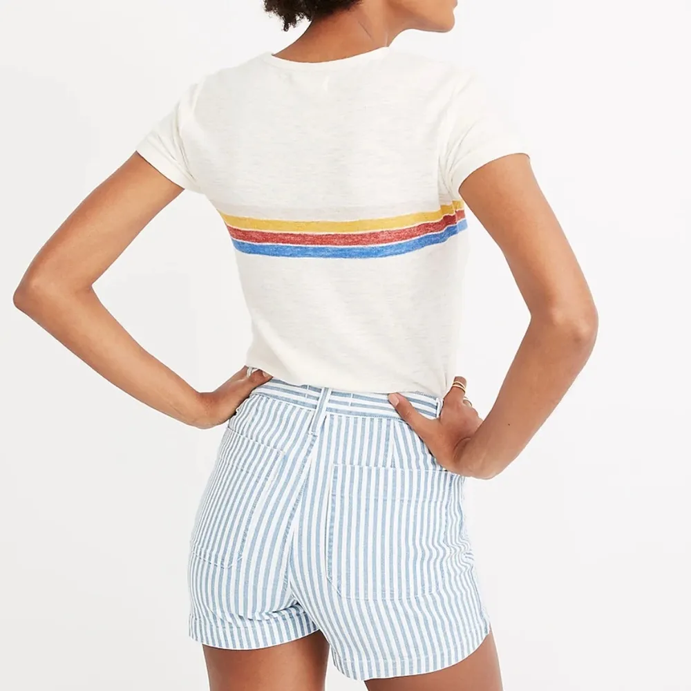 Madewell Railroad stripe blue The Emmett Short: Welt Pocket Edition - Image 2