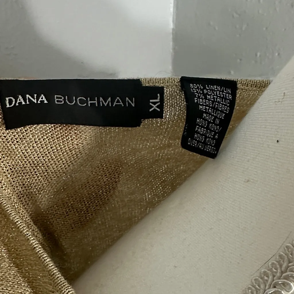 Dana Buchman Shimmering Gold Tank Top - Image 2