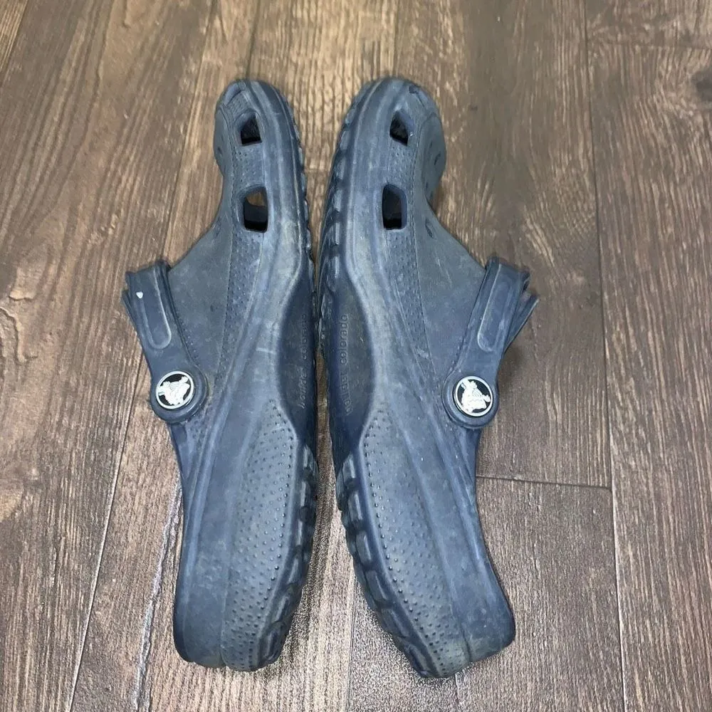 Crocs navy blue rubber ortho arch support washable nursing clogs - Image 4