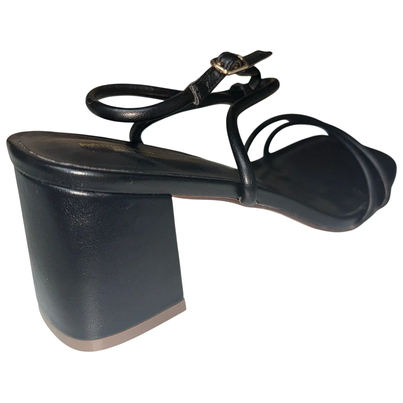 NWT PrettyLittleThing Black Wide Fit Strappy Block Heels Sandals Womens Size 8 - Image 4