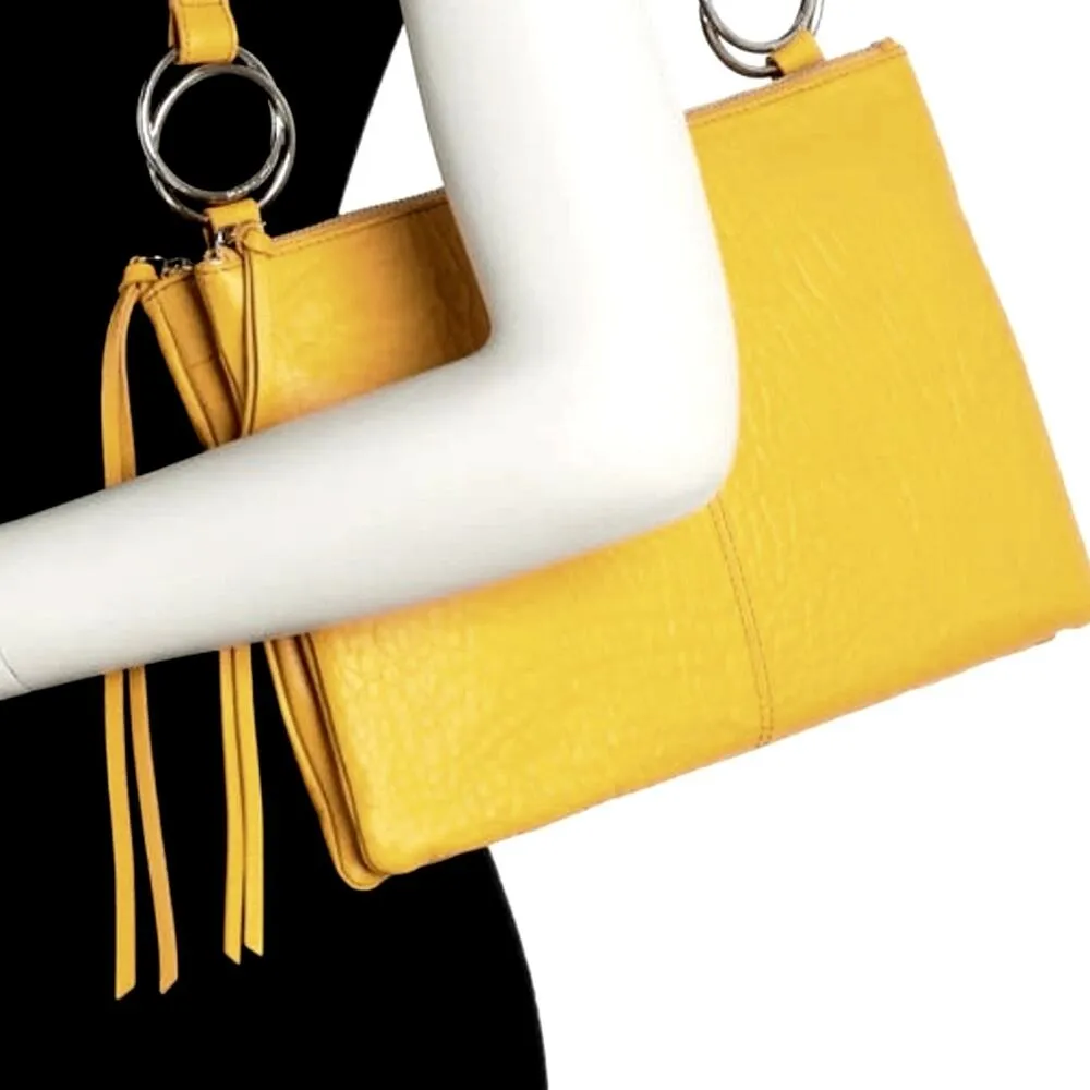 Vince Camuto Livy Leather Shoulder Bag - Mango Sorbet - Image 2