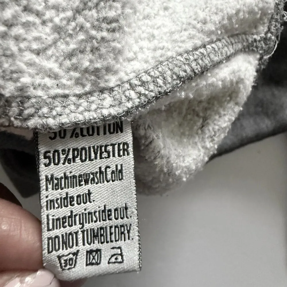 Superdry Gray Hoodie Long Sleeve Drawstring Kangaroo Pocket Pullover Sweatshirt - Image 5