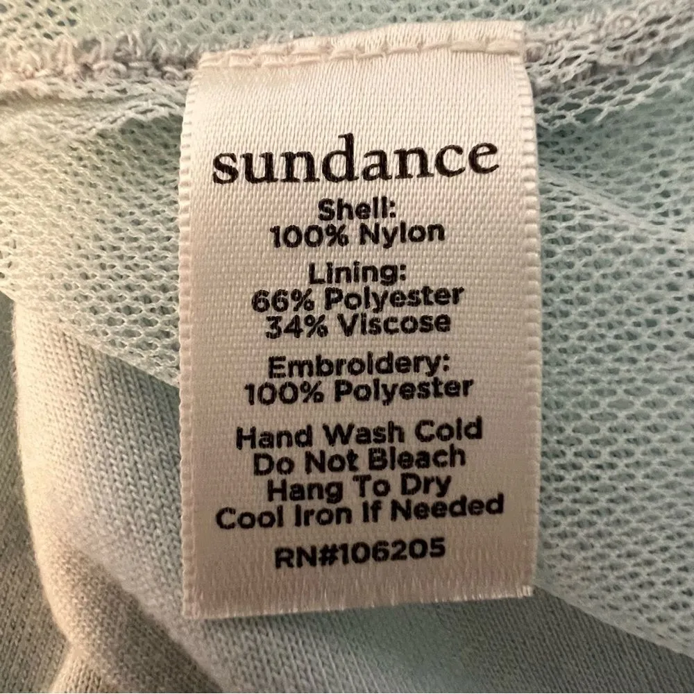 Sundance Womens Embroidered Mesh Overlay Dress Size PS Boho Coastal Cottage - Image 10