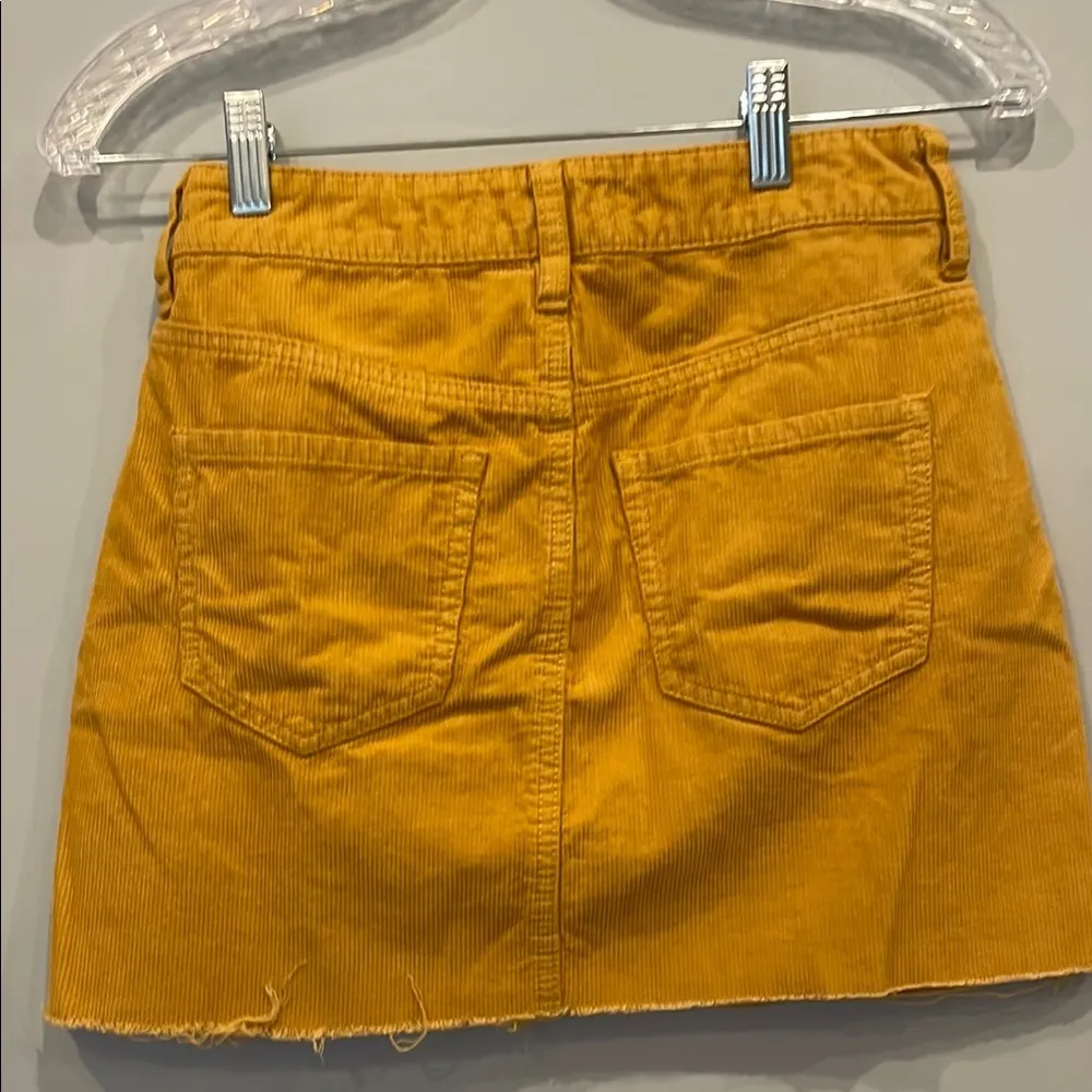 Mustard Yellow Corduroy Skirt pacsun waist 24 - Image 2