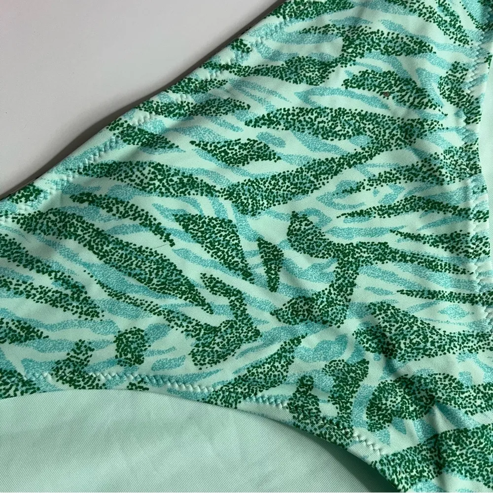 Aerie • NWT Green Blue Zebra Stripe Bikini Bottom - Image 2