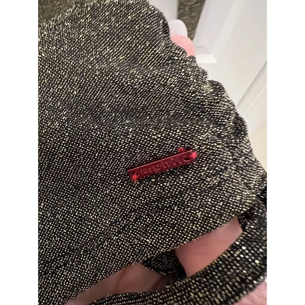 N:Philanthropy Demetra Mini Dress Metallic Gold Black Sparkle Size Large Ladies - Image 9