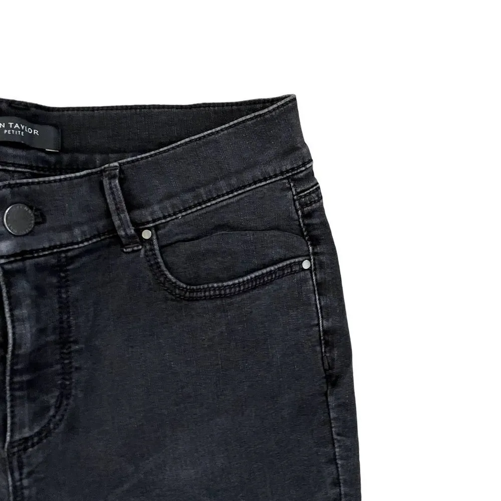 Ann Taylor petite black denim jeans the skinny modern fit cotton pants classic - Image 2