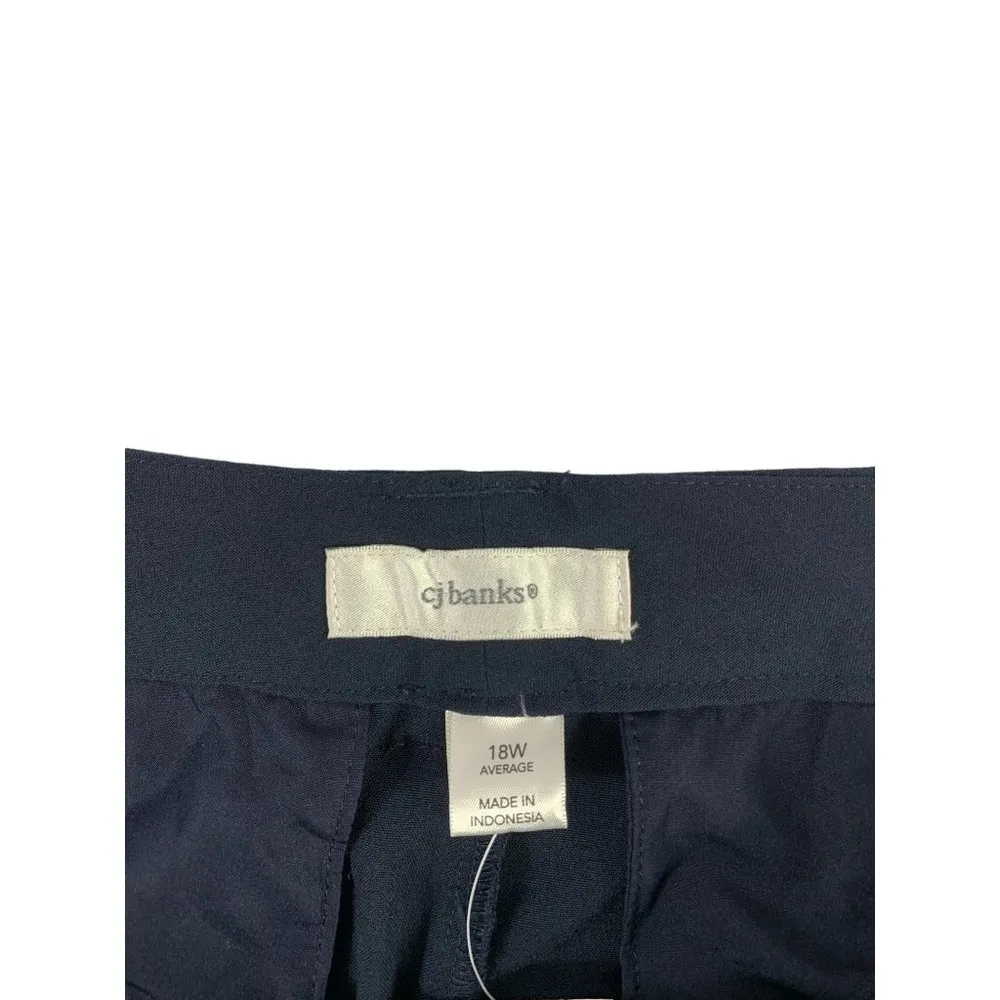 CJ Banks Women's Navy Blue Casual Capri - Image 3