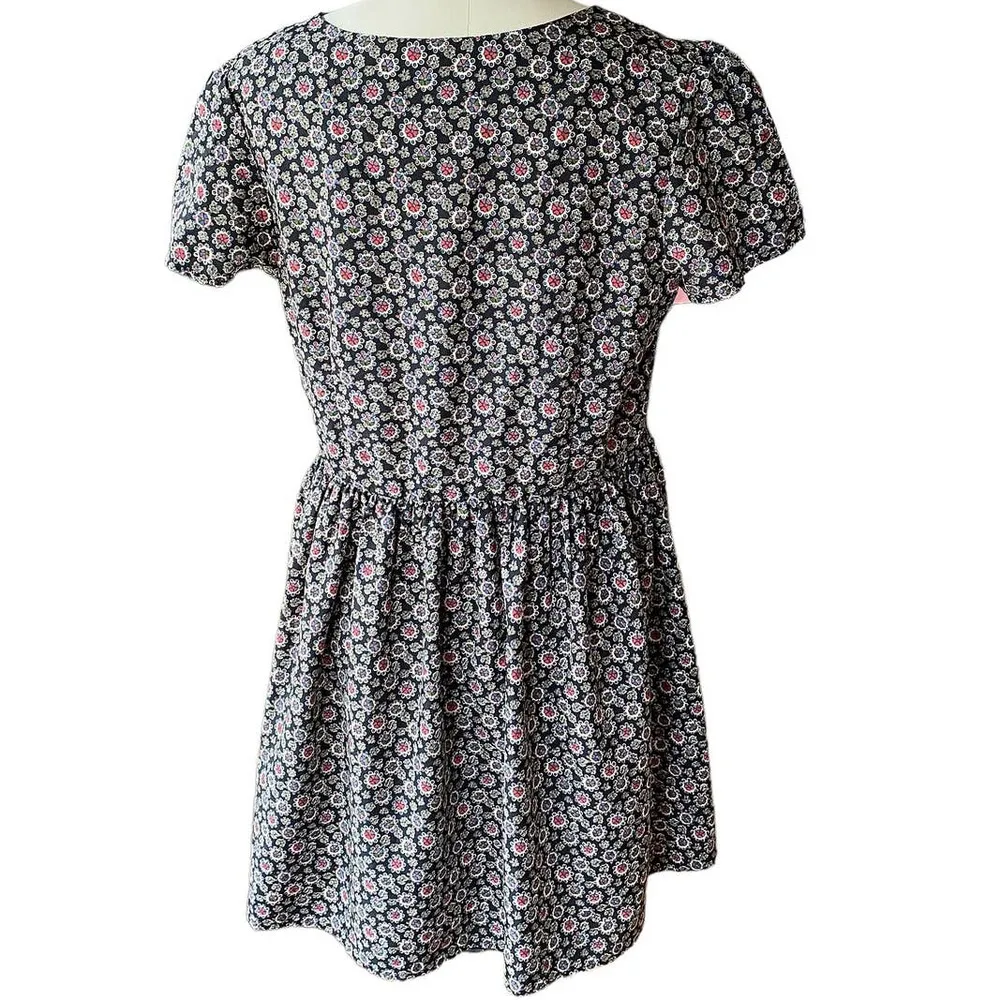 Black Flowered Boho Print Dress by ATMOSPHERE Bohemian ~ Women's 10 - Image 3