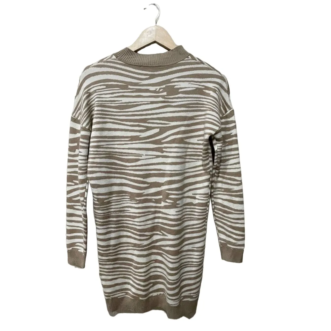WAYF Intarsia Zebra Print Sweater Dress‎ Size XS New with Tags - Image 7