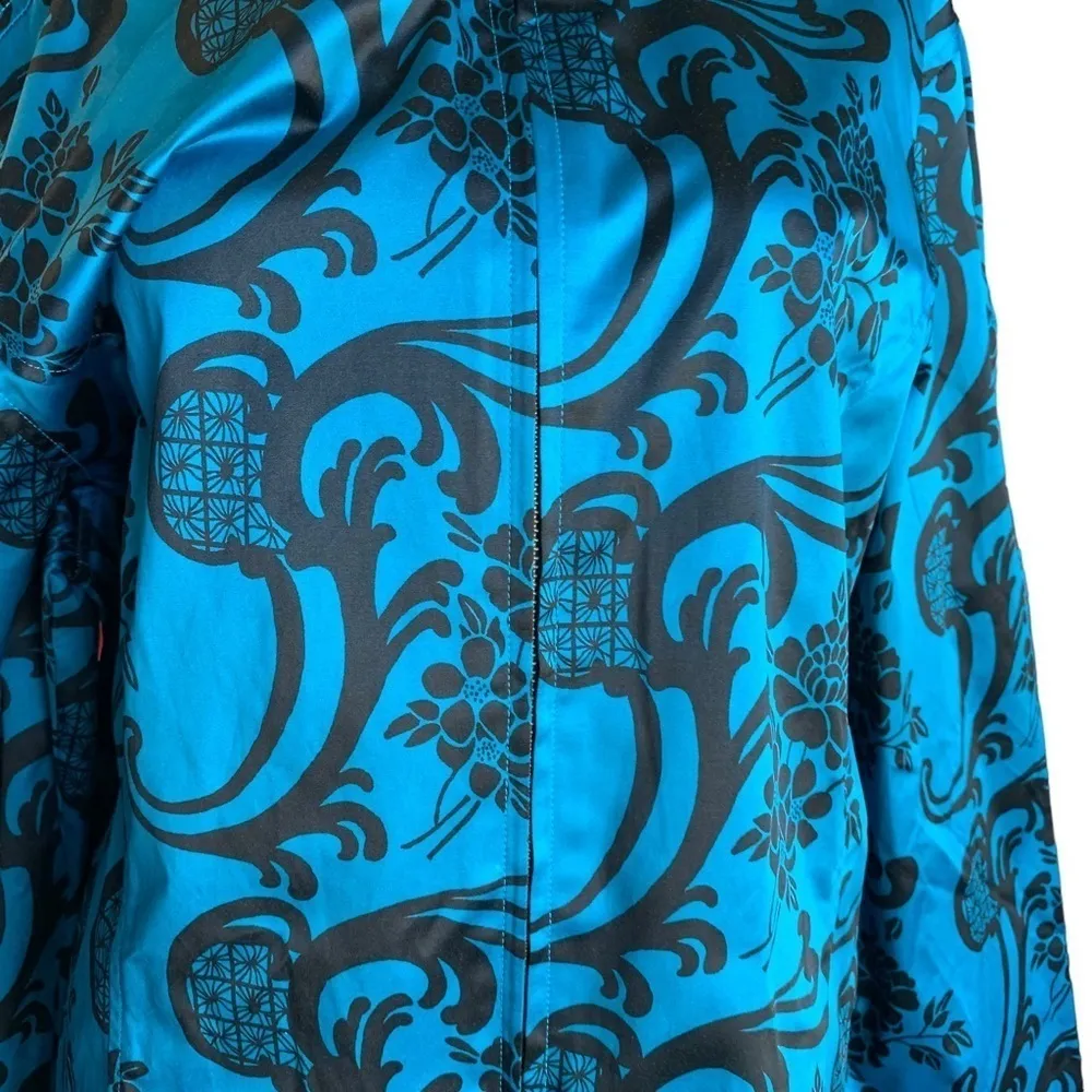 ADDITIONS by Chico women's size 3 Large Light weight paisley Jacket, blue - Image 3