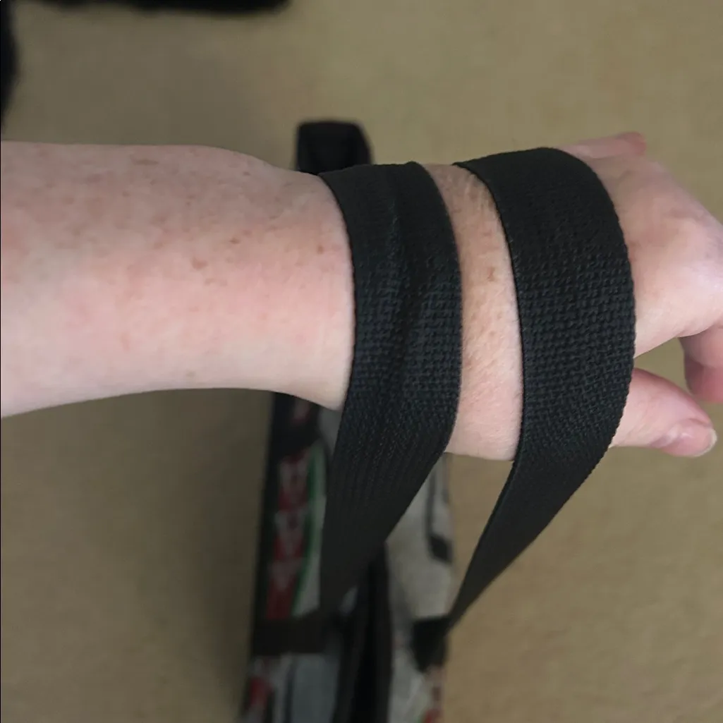 Justin Kraft Wool/Nylon Geometric/ Aztec Print Tote Bag Black - Image 9