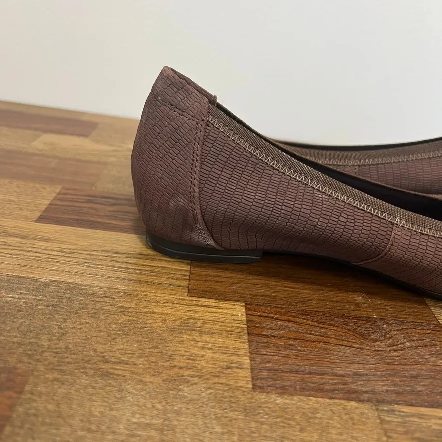 Munro Womens Ballet Danielle‎ Flats 8.5 Brown Slip On Comfort Knit Cap Toe - Image 5