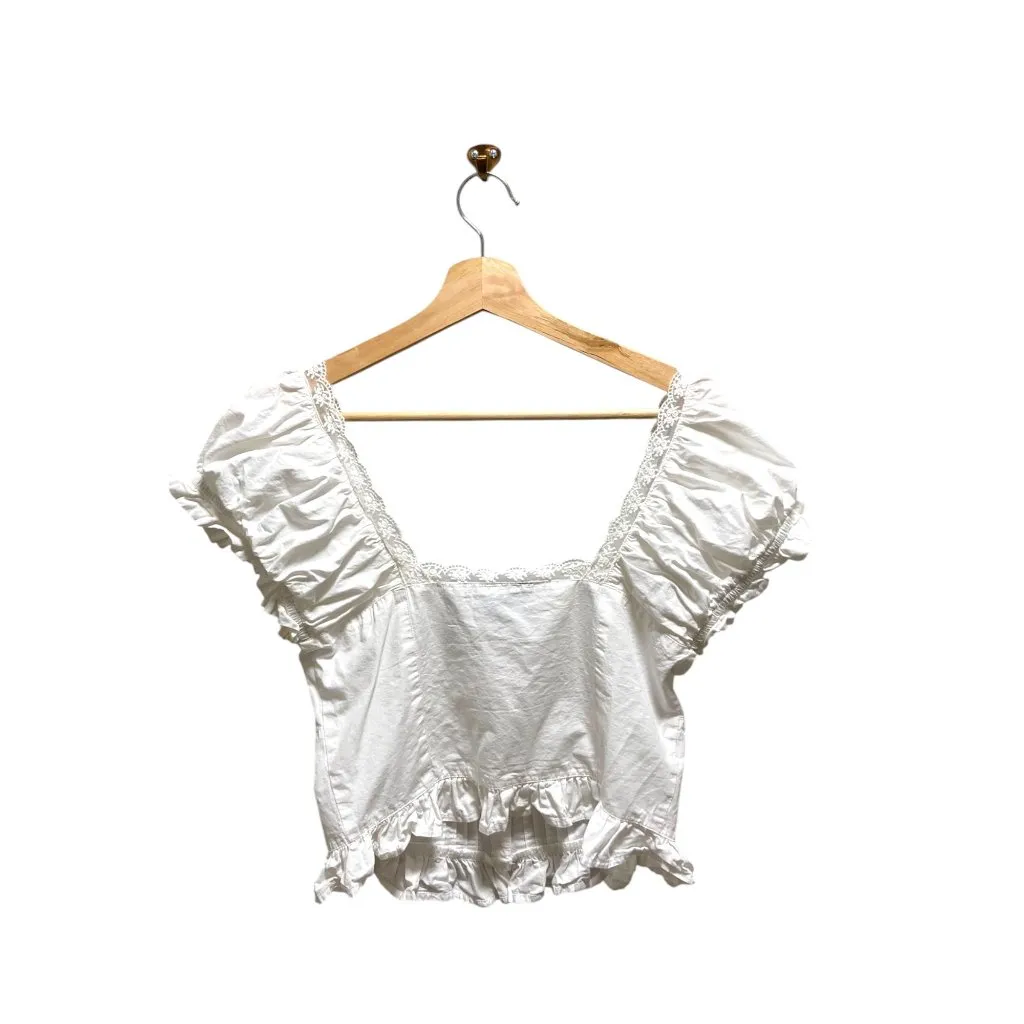 Reclaimed Vintage Prairie Top White Size 6 - Image 11