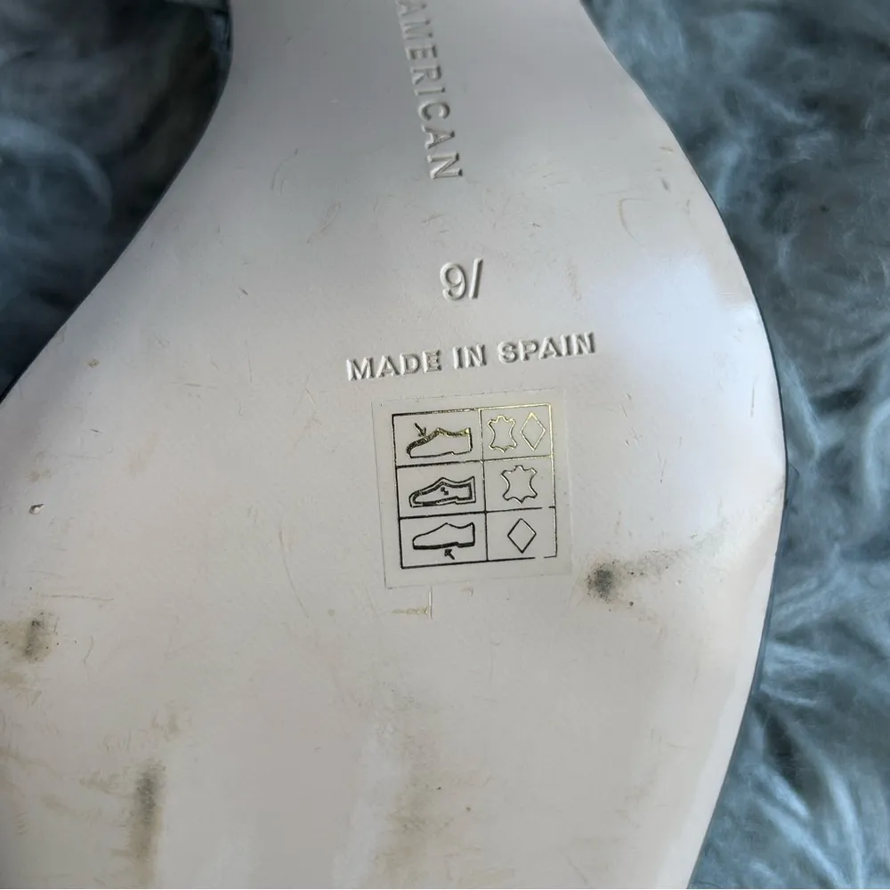 Good American silver square toe high heel sandals women's shoe size 9.5 - Image 11