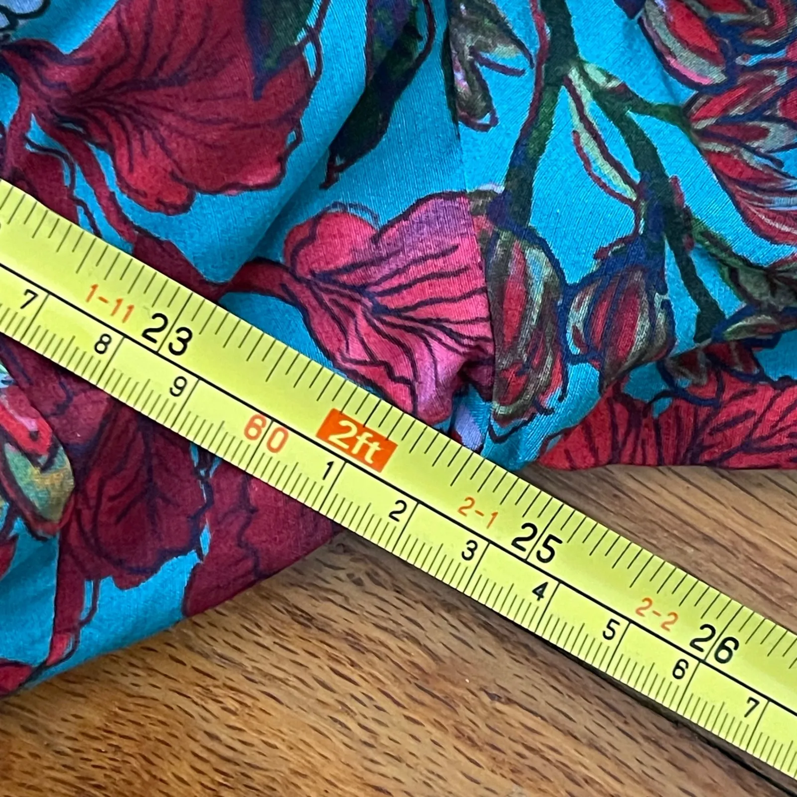 TALBOTS Floral Print Midi Wrap Dress Petite Plus Size 20WP Turquoise NEW Casual - Image 11