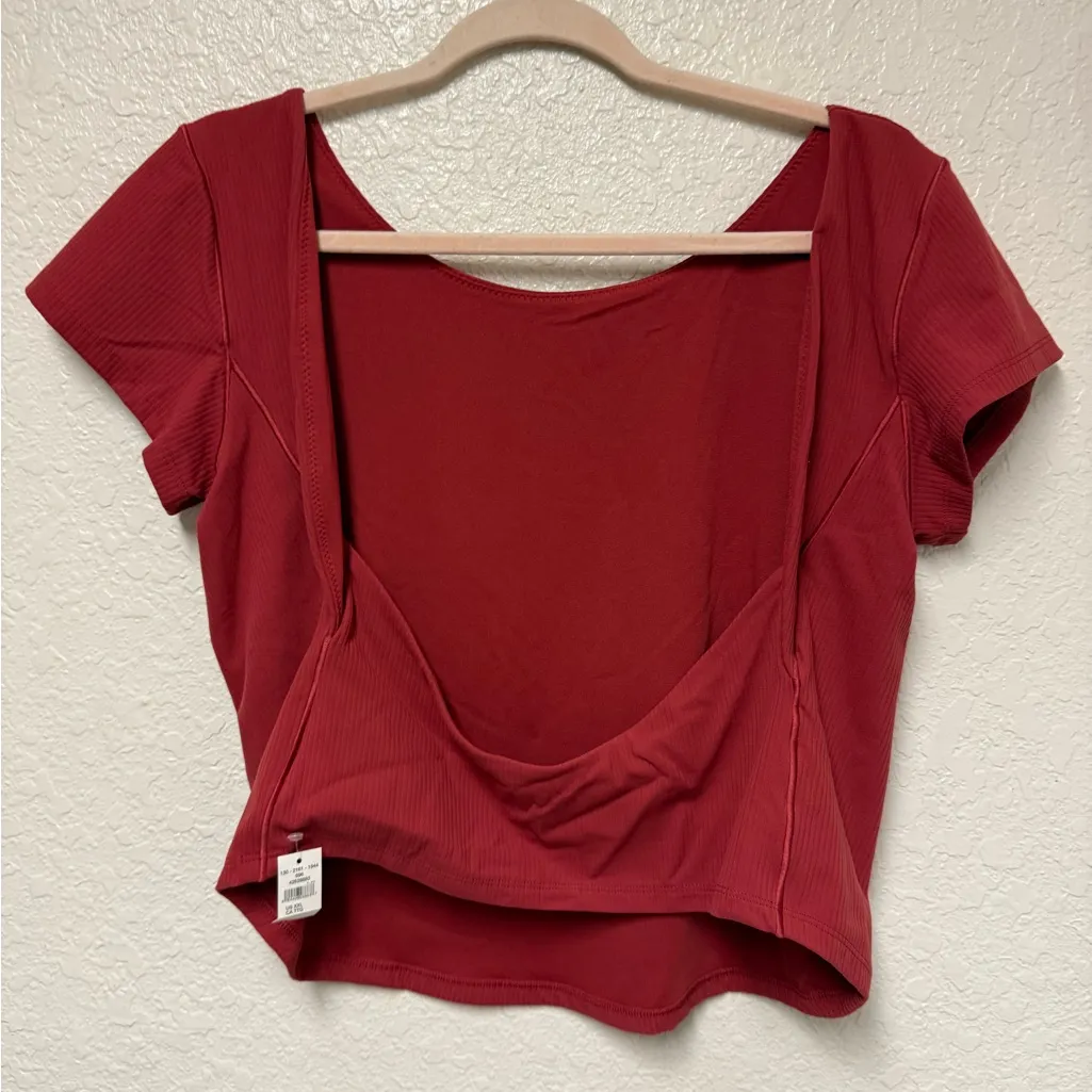 NWT OFFLINE By Aerie Real Me XTRA Rib Open Back T-Shirt Size XXL - Image 4