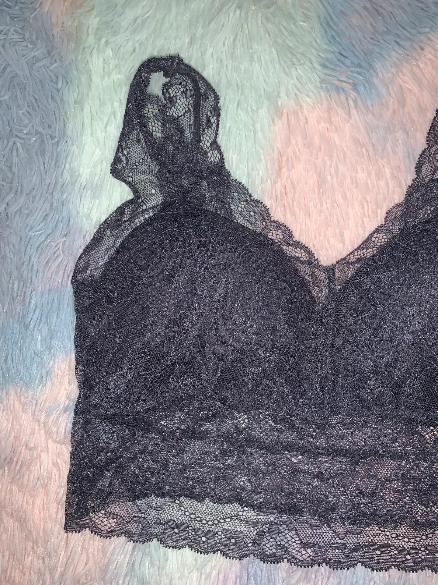 GU Dark Gray Lace Bralette - Image 4