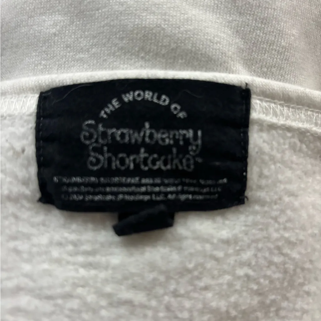 Strawberry Shortcake Oversized Sweatshirt Coquette Nostalgia Y2K Kawaii L White Size L - Image 3
