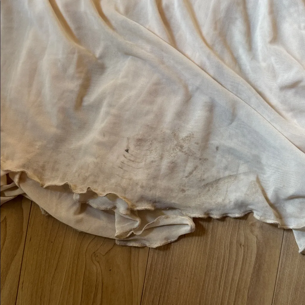 Chic Backless Cream Maxi Dress Size M - Image 7