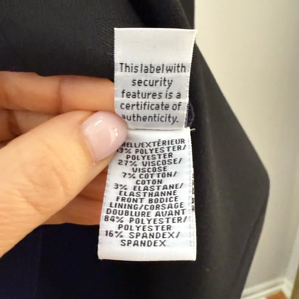 DIANE VON FURSTENBERG  Eliana Faux Wrap Dress Blue/Black Size 6 - Image 10