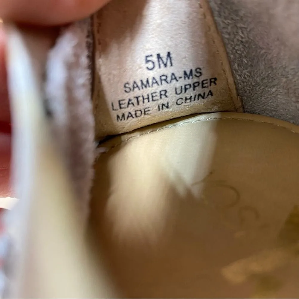 Yosi Samra Leather Snake Print ScLes Foldable Ballet Flat 5 Black - Image 9