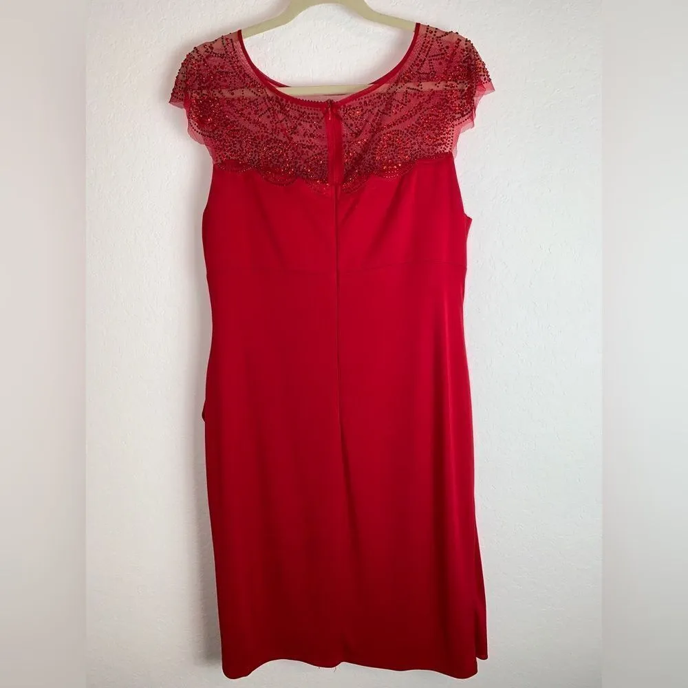 Birrin: vibrant red cocktail dress Red Size 14 - Image 4