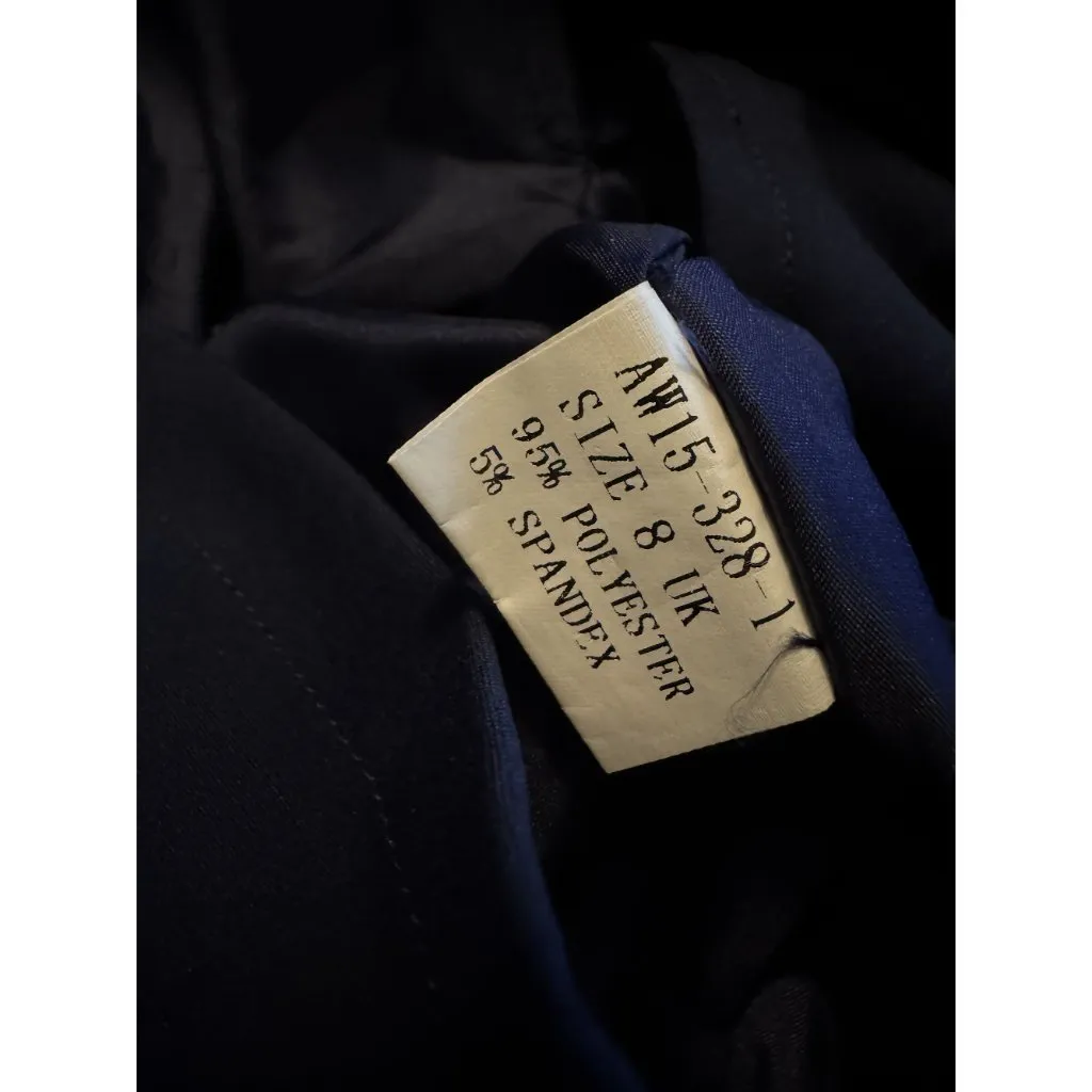 NWT Lavish Alice Womens Dress Size 8 Navy Sleeveless Bodycon Midi Dress Lace-Up - Image 12