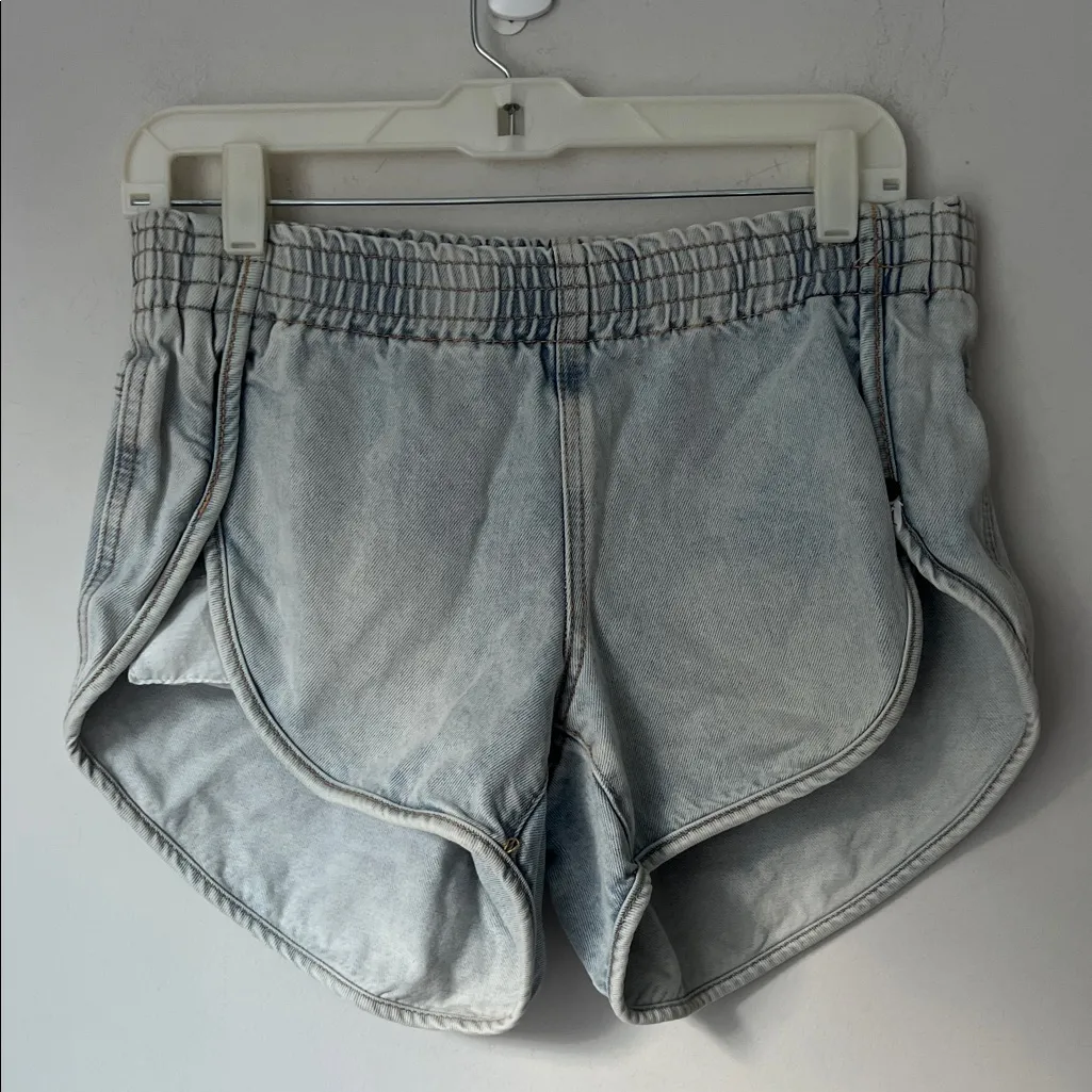 One Teaspoon Runner Elasticated Denim Shorts - Le Surf Light Gray Sz  S 🦋 - Image 2