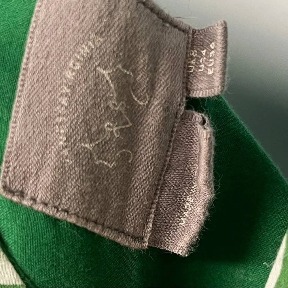 Anthropologie Vanessa Virgin Leaf Print Tropical Flair Sleeve Mini Dress Size 4 - Image 9