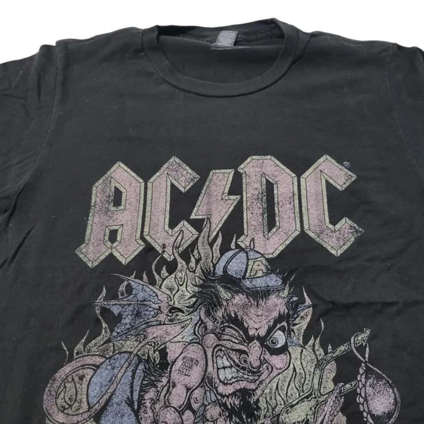 AC DC Shirt Size Small AC DC Band Tee Rock & Roll Tee AC DC Graphic Print Shirt By M&O Fine Unisex T-shirt  - Image 3