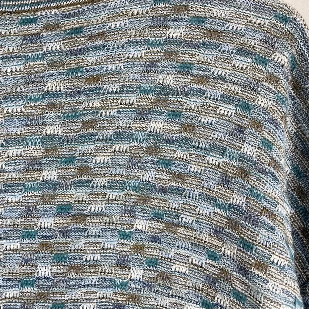 Grandpa Oversized 3D Textured Knit Sweater Blue Size undefined - Image 5