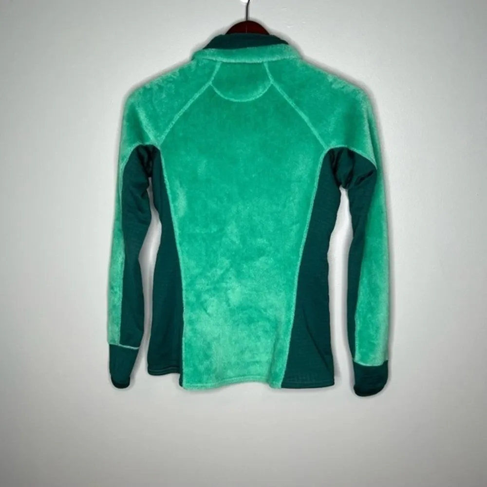 Patagonia Full Zip Soft Fleece Pullover Womens small Green Polartec Thermal Pro - Image 4