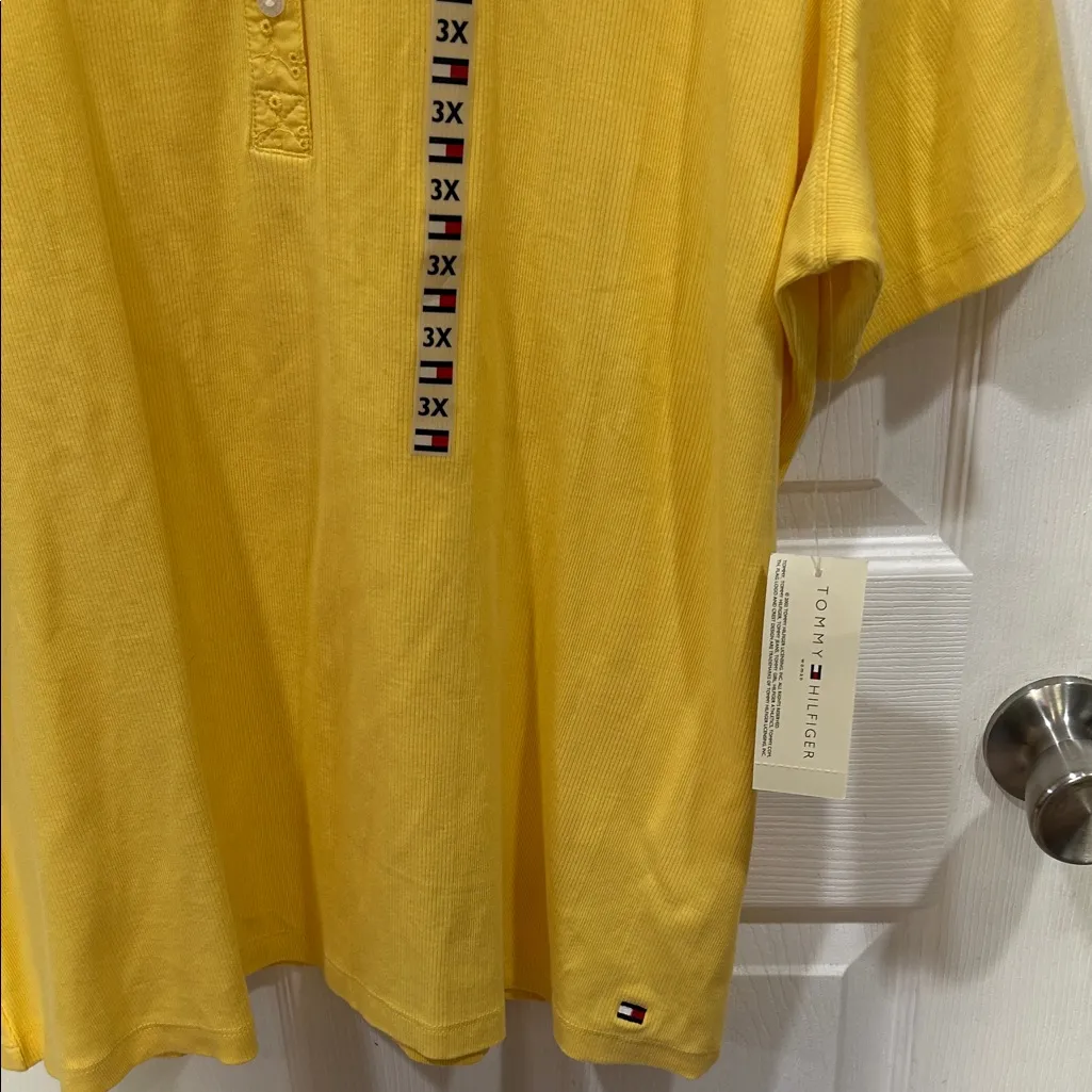 Tommy Hilfiger Yellow Short Sleeve Tee - Image 3