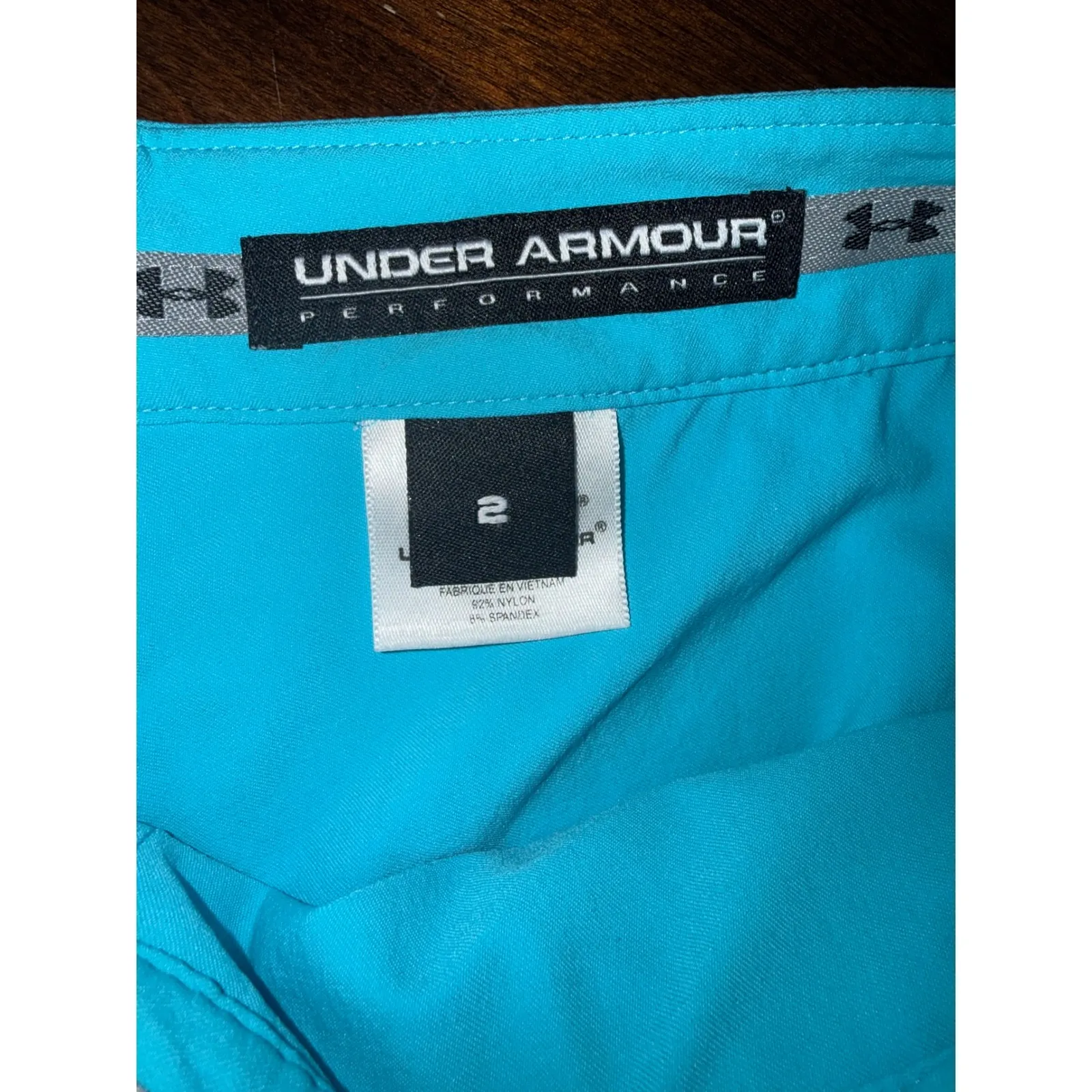 Under Armour Womens Golf Skort Teal Performance Athletic Tennis Pickleball Sz 2 - Image 2