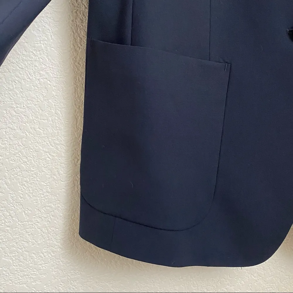 Brooks Brothers Navy Wool Blend 3- Button Women’s Blazer Size 6 - Image 8