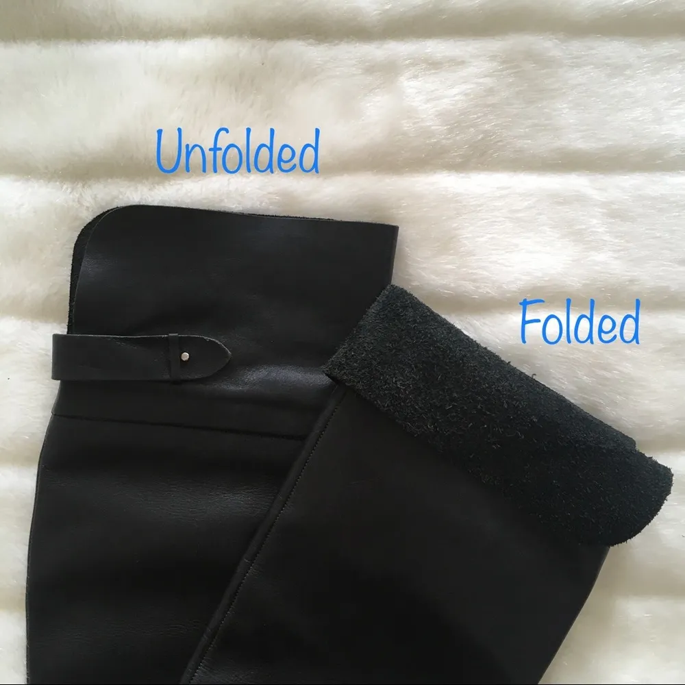 Guess Black Leather OTK Boots - Image 4