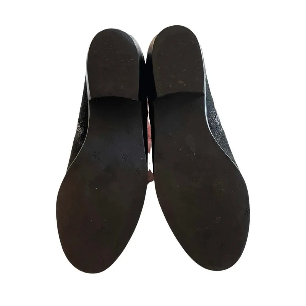 JACK ROGERS Peyton Black Suede Ankle Boots Leather Zipper Block Heels 7.5 EUC - Image 3