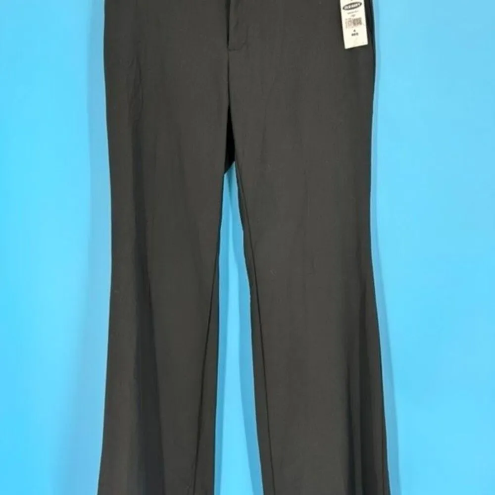 NWT Y2K Old Navy Womens Flat Front Low Rise Dress Pants Black Size 4‎ Velvet - Image 7