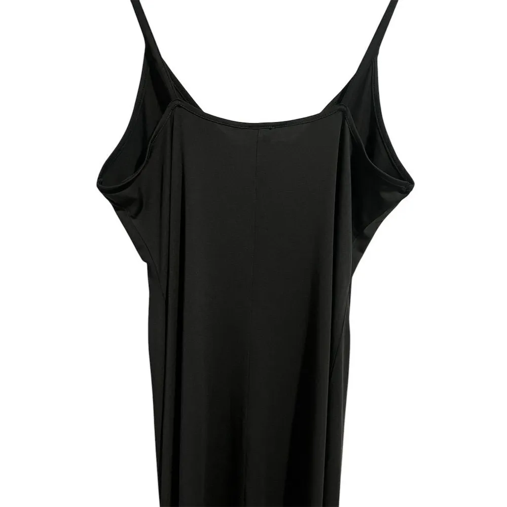 Daisy Brand Maxi Coctail Dress Women's Size 1X Black Spaghetti Strap V-Neck NEW - Image 9